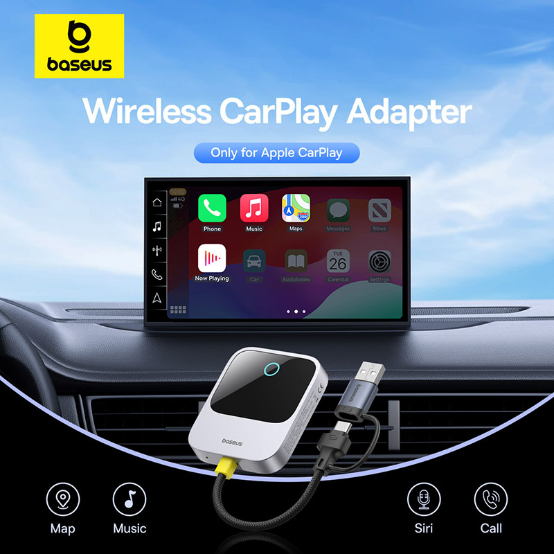 Адаптер Baseus SafeJourney Series Wireless CarPlay Adapter Space Grey (C10745100813-00)