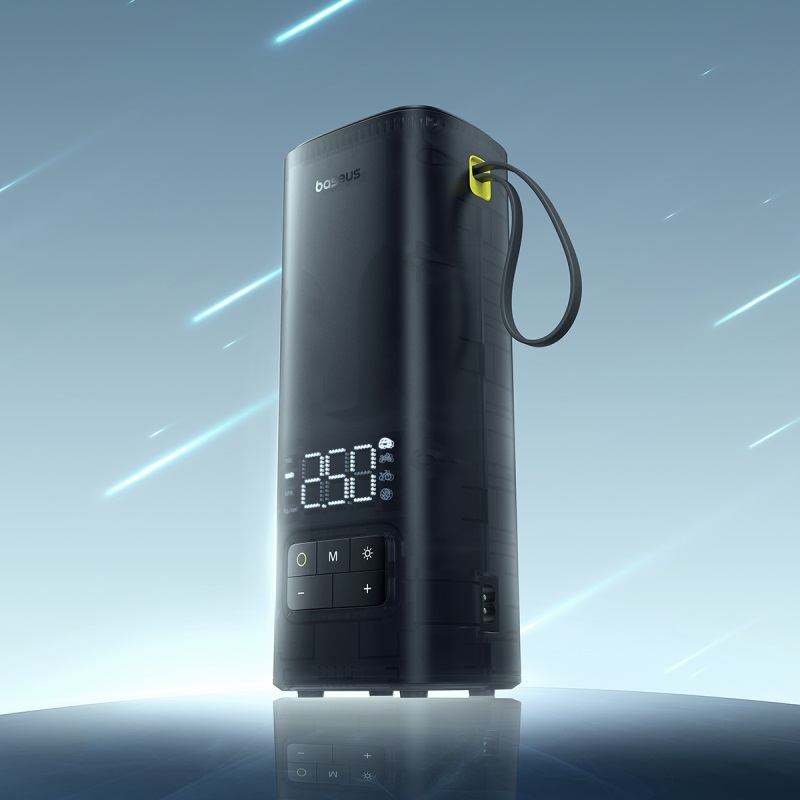 Автомобільний насос Baseus SuperMini Mega Series Double Cylinder Air Inflator Cluster Black (C11123202111-00)