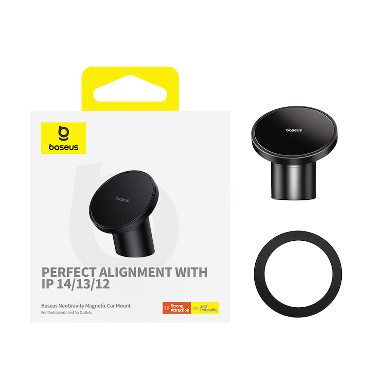 Автотримач для телефона Baseus NeoGravity Magnetic Car Mount (For Dashboards and Air Outlets) Cluster Black (C40141501113-00)