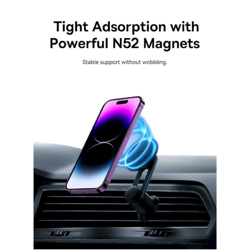 Автотримач для телефона Baseus MagPro Series Magnetic Car Mount Cosmic Black (C40161200121-00)