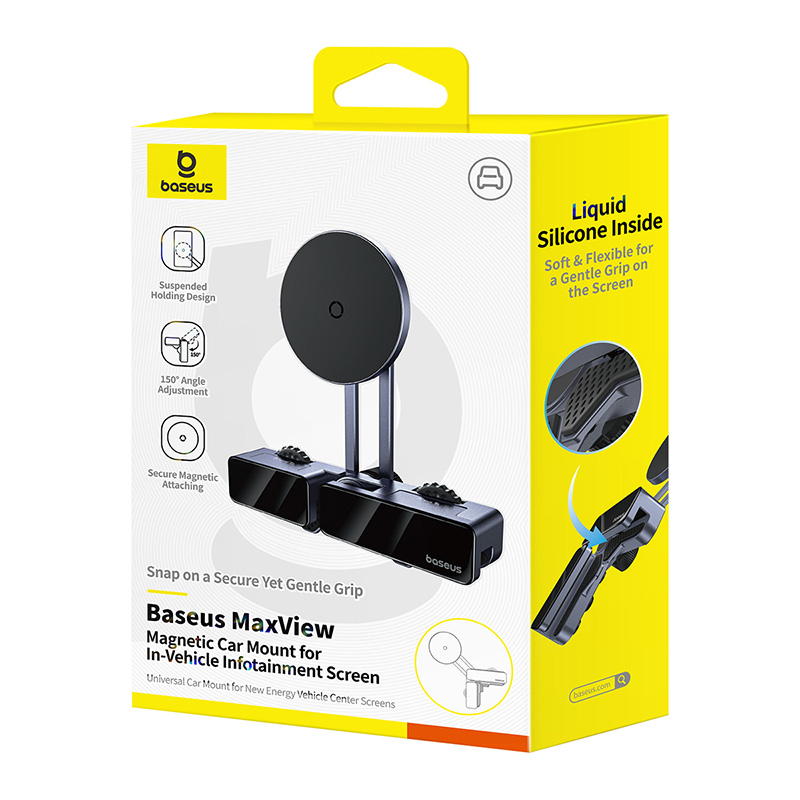 Автотримач для телефона Baseus MaxView Magnetic Car Mount for In-Vehicle Infotainment Screen Space Grey (C40180701813-00)