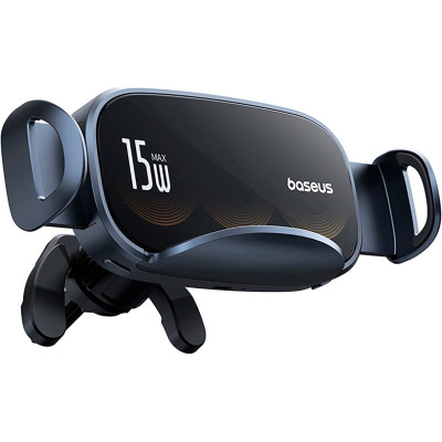 Автотримач для телефона з БЗП Baseus LightChaser Series Triple-Coil Wireless Charging Electric Car Mount Cluster Black (C40355901111-00) Автотримач для телефона з БЗП Baseus LightChaser Series Triple-Coil Wireless Charging Electric Car Mount Cluster Black (C40355901111-00)