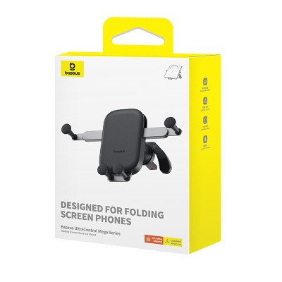 Автотримач для телефона Baseus UltraControl Mega Series Folding Screen Phone Car Mount Cluster Black (C40465400111-00) Автотримач для телефона Baseus UltraControl Mega Series Folding Screen Phone Car Mount Cluster Black (C40465400111-00)