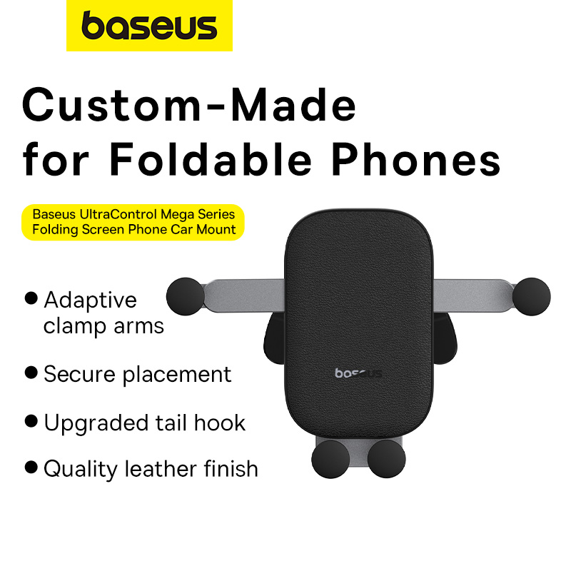 Автотримач для телефона Baseus UltraControl Mega Series Folding Screen Phone Car Mount Cluster Black (C40465400111-00)