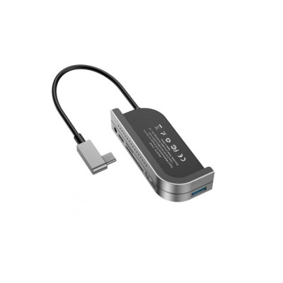 USB-хаб Baseus Bend Angle No.7 Multifunctional Type-C HUB Converter Dark gray (CAHUB-WJ0G)