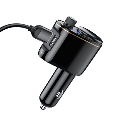 АЗП з FM-модулятором Baseus Locomotive Wireless MP3 Vehicle Charger Black (CCALL-RH01)