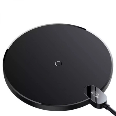 Бездротовий зарядний пристрій Baseus Digital LED Display Gen 2 Wireless Charger 15W Black (CCED000001) Бездротовий зарядний пристрій Baseus Digital LED Display Gen 2 Wireless Charger 15W Black (CCED000001)