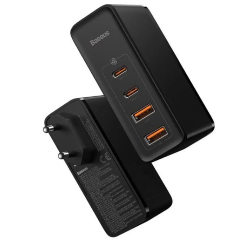 Мережевий зарядний пристрій Baseus GaN2 Pro Quick Charger 2C+2U 100W EU Black (CCGAN2P-L01)