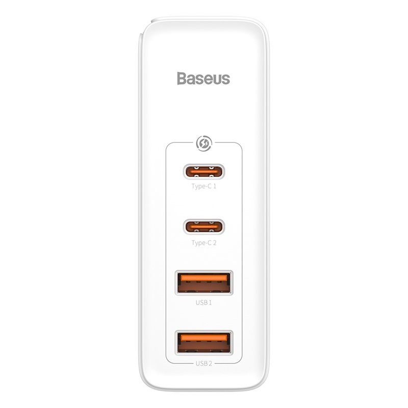Мережевий зарядний пристрій Baseus GaN2 Pro Quick Charger 2C+2U 100W EU White (CCGAN2P-L02)