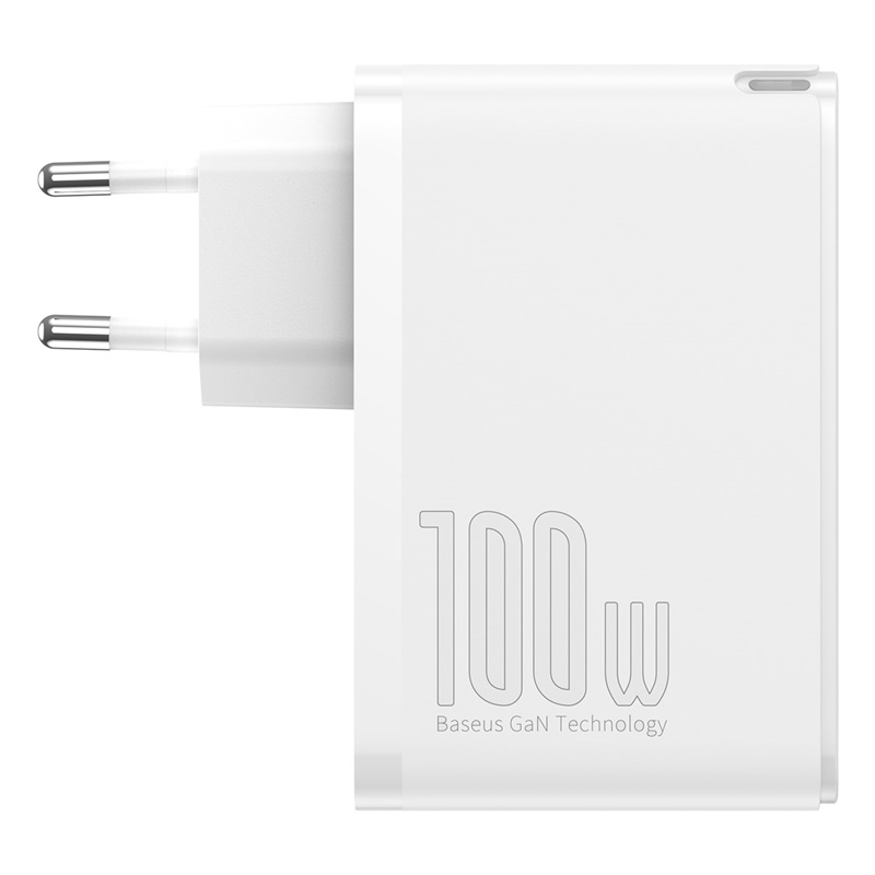 Мережевий зарядний пристрій Baseus GaN2 Pro Quick Charger 2C+2U 100W EU White (CCGAN2P-L02)