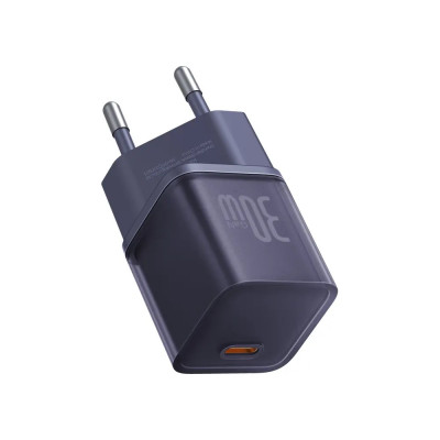 Мережевий зарядний пристрій Baseus GaN5 Fast Charger(mini) 1C 30W EU Purple (CCGN070705) Мережевий зарядний пристрій Baseus GaN5 Fast Charger(mini) 1C 30W EU Purple (CCGN070705)
