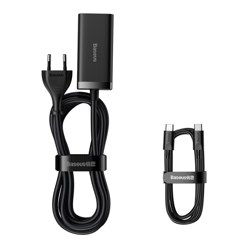 Мережевий зарядний пристрій Baseus GaN3 Pro Desktop Fast Charger 2U+2C 100W EU Black (CCGP000101)