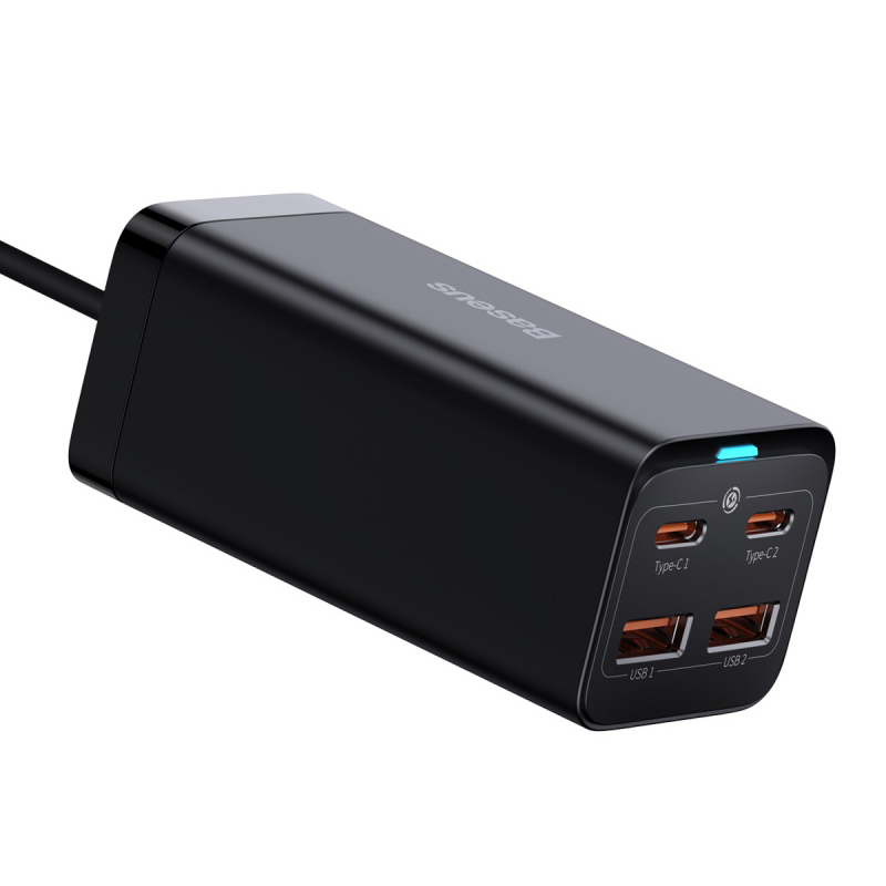 Мережевий зарядний пристрій Baseus GaN3 Pro Desktop Fast Charger 2U+2C 100W EU Black (CCGP000101)