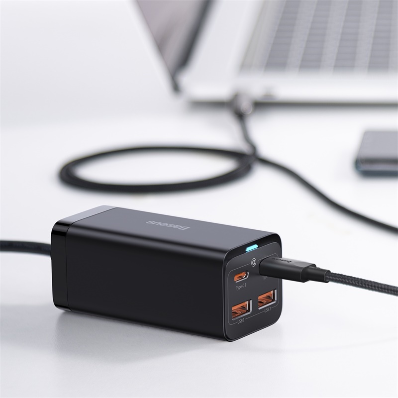 Мережевий зарядний пристрій Baseus GaN3 Pro Desktop Fast Charger 2U+2C 100W EU Black (CCGP000101)
