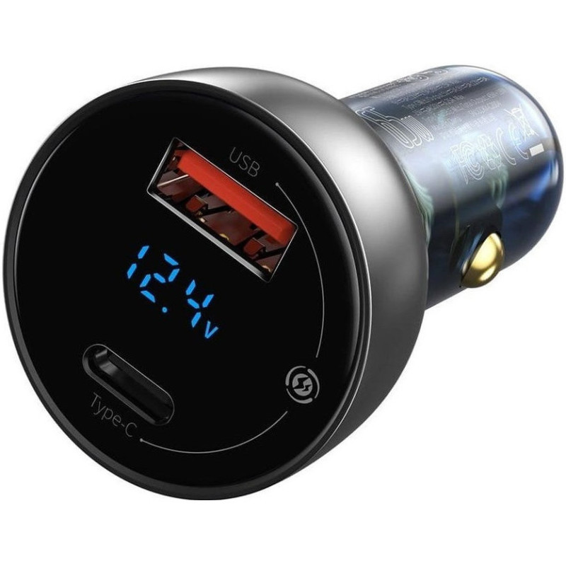 Автомобільний зарядний пристрій Baseus Particular Digital Display QC+PPS Dual Quick Charger Car Charger 65W Shallow tarnish (CCKX-C0A)