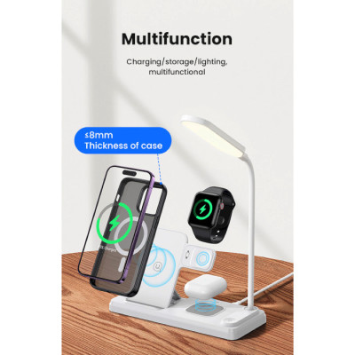 Бездротовий зарядний пристрій Usams US-CD195 15W 4in1 Wireless Charging Holder With Table Lamp (CD195WXC01) Бездротовий зарядний пристрій Usams US-CD195 15W 4in1 Wireless Charging Holder With Table Lamp (CD195WXC01)