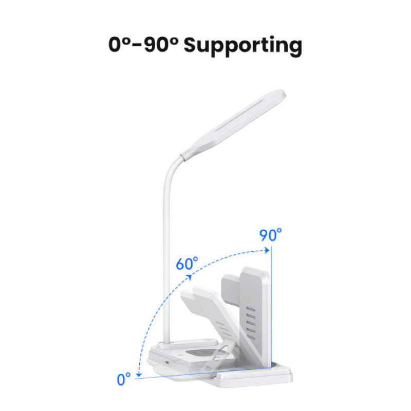Бездротовий зарядний пристрій Usams US-CD195 15W 4in1 Wireless Charging Holder With Table Lamp (CD195WXC01)