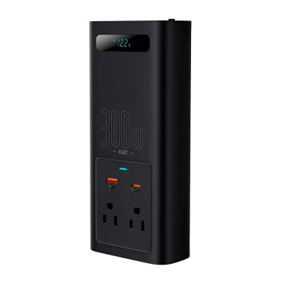 Автомобільний інвертор Baseus IGBT Power Inverter 300W (110V US/JP ) Black (CGNB010001) Автомобільний інвертор Baseus IGBT Power Inverter 300W (110V US/JP ) Black (CGNB010001)