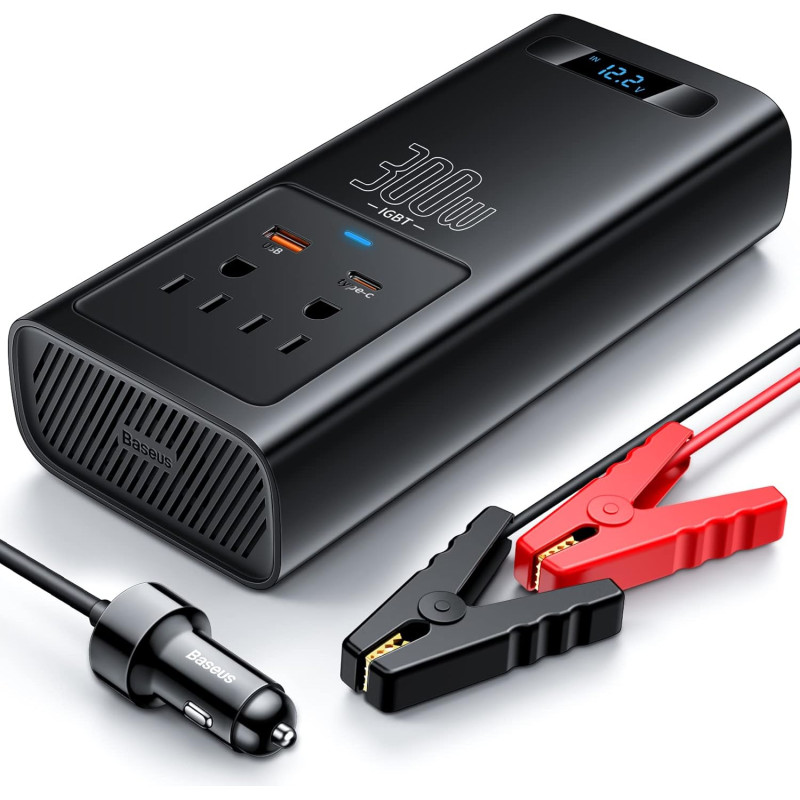 Автомобільний інвертор Baseus IGBT Power Inverter 300W (110V US/JP ) Black (CGNB010001)