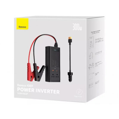 Автомобільний інвертор Baseus IGBT Power Inverter 300W (110V US/JP ) Black (CGNB010001) Автомобільний інвертор Baseus IGBT Power Inverter 300W (110V US/JP ) Black (CGNB010001)
