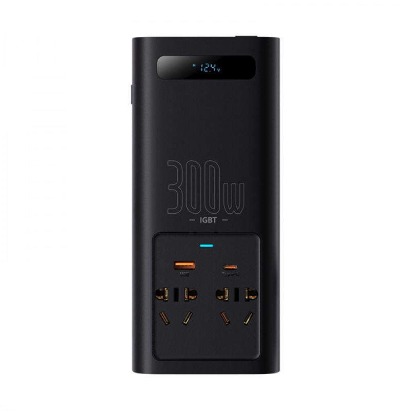 Автомобільний інвертор Baseus IGBT Power Inverter 300W (220V CN/EU ) Black (CGNB010101)