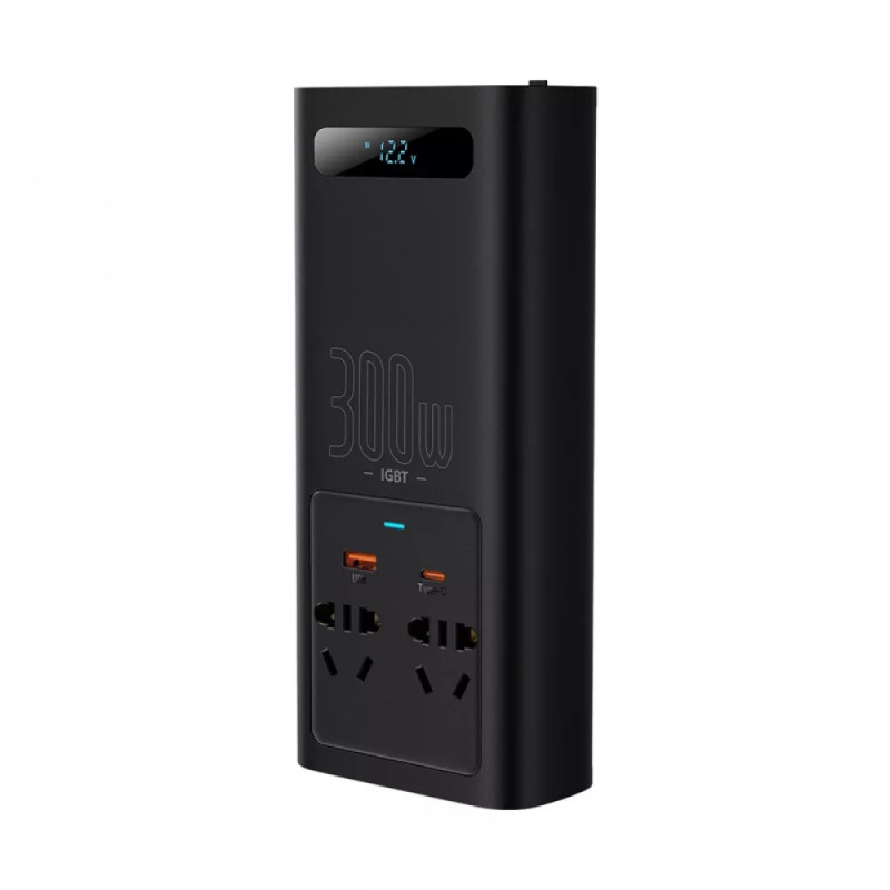 Автомобільний інвертор Baseus IGBT Power Inverter 300W (220V CN/EU ) Black (CGNB010101)