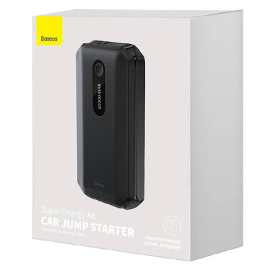 Автомобільний пуско-зарядний пристрій Baseus Super Energy Air Car Jump Starter(10000mAh) Black (CGNL020101) Автомобільний пуско-зарядний пристрій Baseus Super Energy Air Car Jump Starter(10000mAh) Black (CGNL020101)