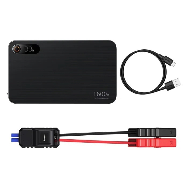 Автомобільний пуско-зарядний пристрій Baseus Super Energy Pro Black+ Car Jump Starter 1600A (CGNL070001)