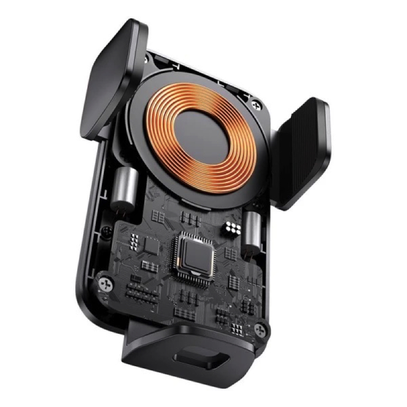 Автотримач для телефона з БЗП Baseus Wisdom Auto Alignment Car Mount Wireless Charger（QI 15W（Suction base)Black (CGZX000101)