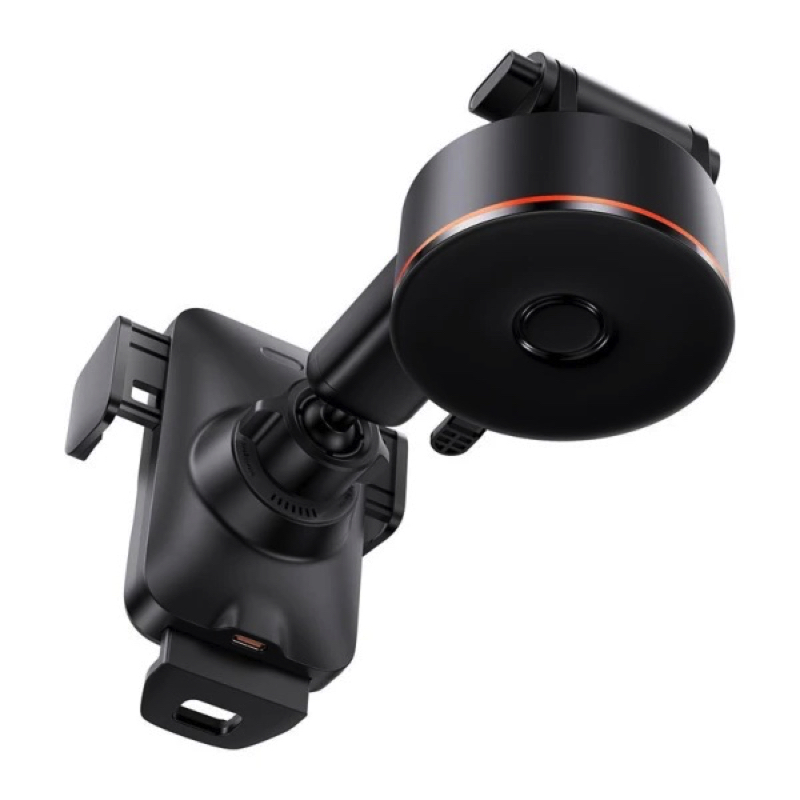 Автотримач для телефона з БЗП Baseus Wisdom Auto Alignment Car Mount Wireless Charger（QI 15W（Suction base)Black (CGZX000101)