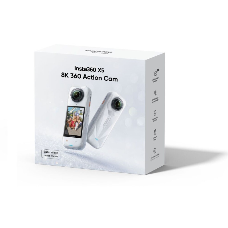 Екшн-камера Insta360 X5 Standard Bundle Satin White Limited Edition (6977644763612)