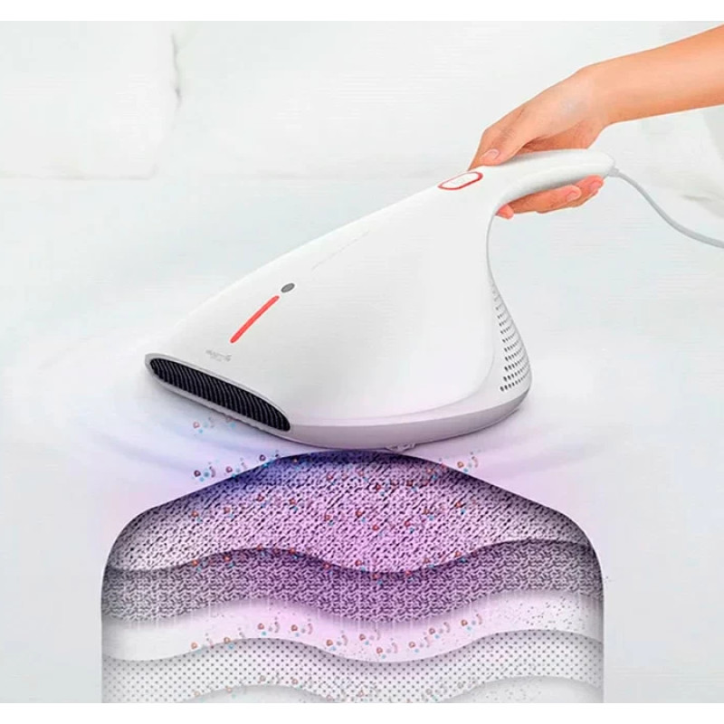 Ручний пилосос Xiaomi DEERMA Mites Vacuum Cleaner White + (перехідник на EU розетку) (CM800)
