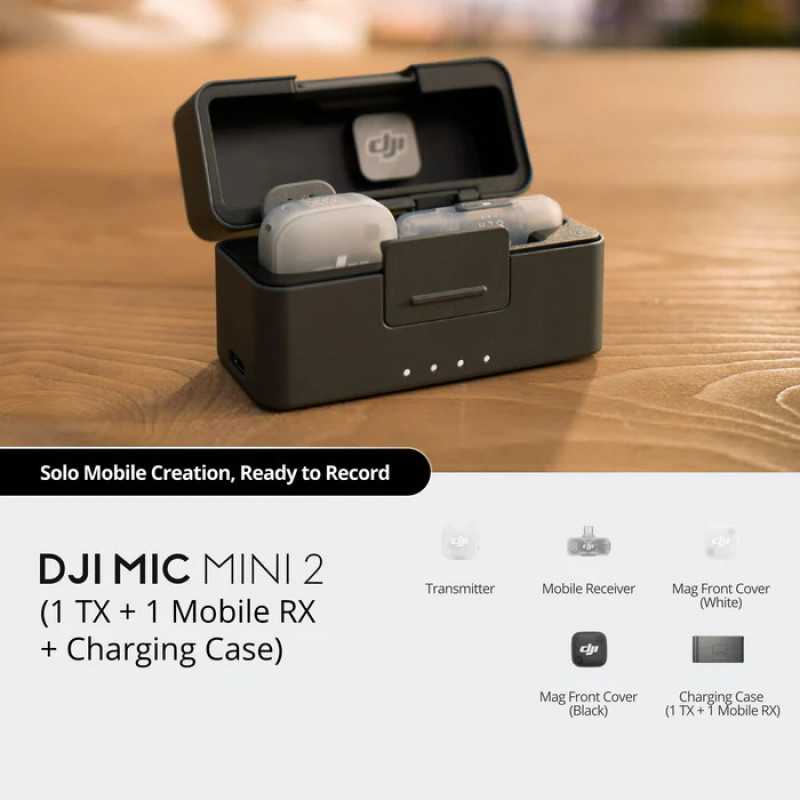 Мікрофонна радіосистема DJI Mic Mini 2 (1TX +1RX + Зарядний кейс) (CP.RN.00000530.01)