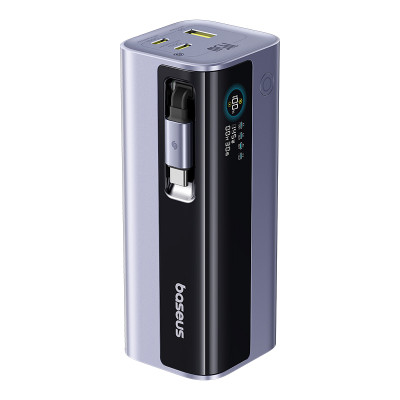 Зовнішній акумулятор Baseus EnerGeek GR11 Power Bank with Retractable Cable 20000mAh 145W Space Grey (E0027B01)