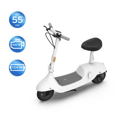 Електросамокат з сидінням OKAI Ceetle PRO EA10C White 10', 350(900)W, 25Km/h, 10.4Ah, 55Km, 20%, NFC, App.29kg (EA10C-W)