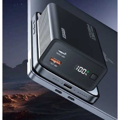 Зовнішній акумулятор ESSAGER EDY65-LD01-Z 20000 mAh 65W black (EDY65-LD01-Z) Зовнішній акумулятор ESSAGER EDY65-LD01-Z 20000 mAh 65W black (EDY65-LD01-Z)