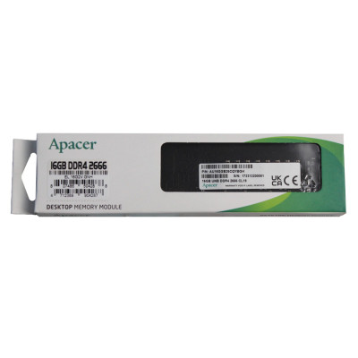 Оперативна пам'ять DDR4 Apacer 16GB 2666MHz CL19 1024x8 DIMM (EL.16G2V.GNH)