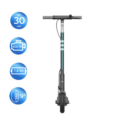 Електросамокат OKAI ES10-NEON Lite Black 9", 300(600)W, 7.8Ah, 30km, 25km\h, 20%, NFC, App,15kg (ES10-B)