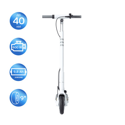 Електросамокат OKAI ES20-NEON White 9", 300(600)W, 9.8Ah, 40km, 25km\h, 20%, NFC, App, 16kg (ES20-W)