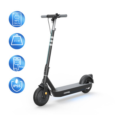 Електросамокат OKAI ES30-NEON PRO Black 10", 350(700)W, 14.7Ah, 80km, 25km\h, 25%, NFC, App, 21kg (ES30-B)