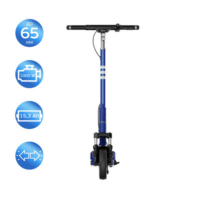 Електросамокат OKAI ES40-Blue 10", 500(1000)W, 15.6Ah, 70km, 25km\h, 25%, NFC, App, 23kg (ES40-BL)