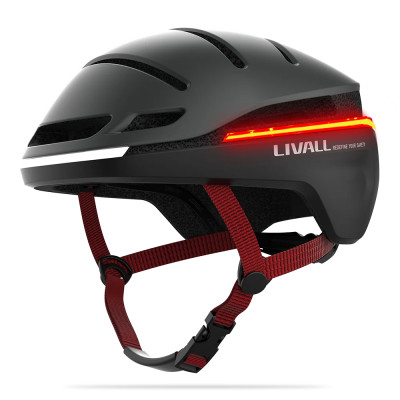 Захисний шолом Livall EVO21 (M) Dark Night (54-58см), передній та задній ліхтар поворотів та стопів, додаток, Bluetooth, пульт BR80 (ZHLIV-LEVO21-5242)
