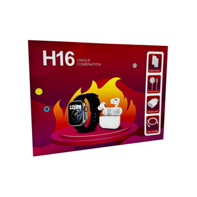 Смарт-годинник Fendior H16+TWS+Powerbank+Charge Black (FendiorH16Black) Смарт-годинник Fendior H16+TWS+Powerbank+Charge Black (FendiorH16Black)