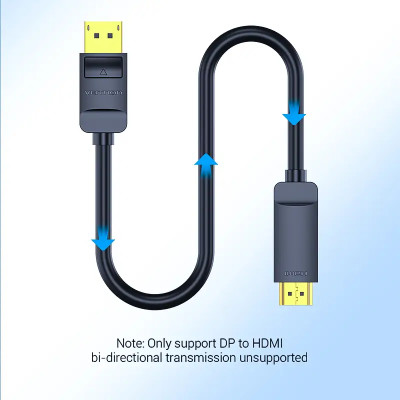Кабель Vention 4K DisplayPort to HDMI Cable 5M Black (HAGBJ) (HAGBJ) Кабель Vention 4K DisplayPort to HDMI Cable 5M Black (HAGBJ) (HAGBJ)