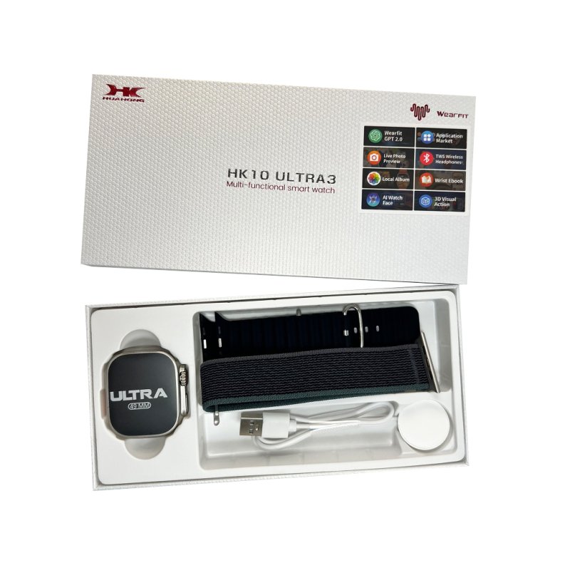 Смарт-годинник HK 10 Ultra 3 49mm. 260 mAh. IP67+Amoled Gold-Black (HK10U3GB)