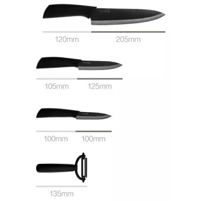 Набір ножів з 4 предметів Xiaomi HuoHou Nano Ceramic Knifes Set 4 pcs (HU0010)