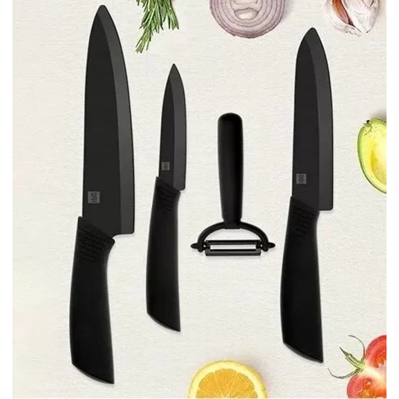 Набір ножів з 4 предметів Xiaomi HuoHou Nano Ceramic Knifes Set 4 pcs (HU0010)
