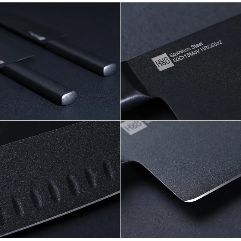 Набір ножів з 2 предметів Xiaomi HuoHou Heat Knife Set Black 2 pcs (HU0015)