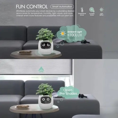 Інтерактивний розумний горщик для рослин Ivy Smart Planter Tuya AI, White (ISPTAW)
