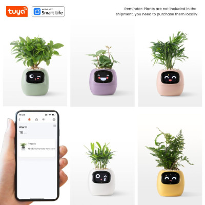 Інтерактивний розумний горщик для рослин Ivy Smart Planter Tuya AI, Yellow (ISPTAY) Інтерактивний розумний горщик для рослин Ivy Smart Planter Tuya AI, Yellow (ISPTAY)